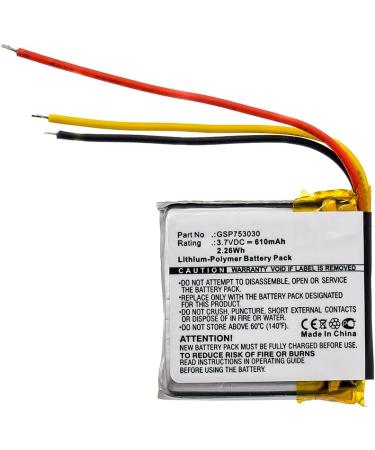 Synergy Digital Wireless Headset Battery for JBL GSP753030 - Ultra High Capacity (3.7V 610mAh) Replacement for JBL 633331 - Buy Online on GoSupps.com