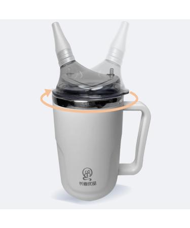 RWKGIEIK Bedridden Elderly Patients Pregnant Women Postpartum Straw Cups Anti-Dropping Anti-Choking Stainless Steel Nursing Cups - Buy Online on GoSupps.com