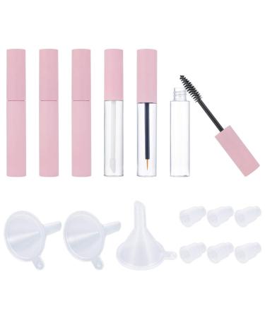 Phoetya 10ml empty mascara tube 6 pieces refillable mascara tube with eyelash rod Eyeline container tube bottle bottle with rubber inserts and funnels set for DIY eyelash cream mascara