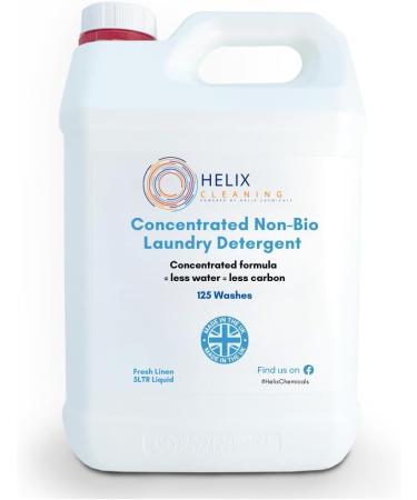 Helix Cleaning Concentrate Non-Bio Laundry Detergent Fresh Linen 5Ltr - 125 Washes Concentrated Formula Less water Less Carbon)100% Recyclable Bottle - Buy Online on GoSupps.com