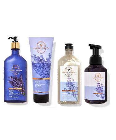 Bath & Body Works Bath and Body Works Aromatherapy LAVENDER + VANILLA Deluxe Gift Set - Body Cream - Body Lotion - Body Wash and Gentle Foaming Hand Soap - Full Size - Buy Online on GoSupps.com