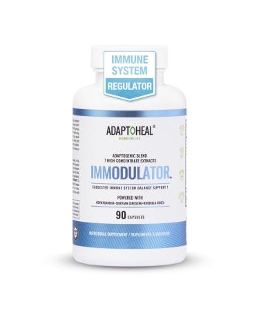 ADAPTOHEAL - Immodulator - Adaptogenic Supplement for Well-Being with Ginseng Ashwagandha Reishi Mushroom - Supports Stress Response Mood Balance and Immune System Function (90 Capsules/700 mg) 90 Count (Pack of 1)