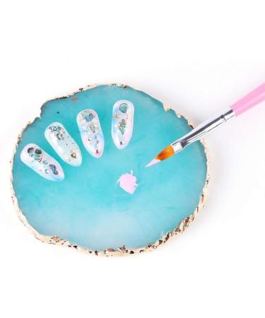 Aisoway 1Pc Resin Nail Art Palette Color Mixing Pigmalet Flat for Nail Art Multifunctional Makeup Palette Eyeshadow Cosmetic Mixing Tool Chic Photography Props Green - Buy Online on GoSupps.com