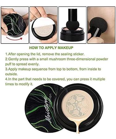 Mushroom Head Air Cushion CC Cream & BB Cream - Moisturizing Concealer for Nude Makeup Brightening Liquid Foundation for All Skin Types - Buy Online on GoSupps.com