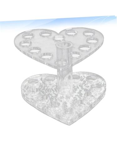 Mikinona 1pc Nail Art Penholder Nail Art Brush Holder Makeup Pen Stand Art Painting Pen Stand Manicure Pen Holder Pen Display Stand Holder No Bend Hair Clips Heart-shaped Makeup Brush 8.7x8.5cm Silver - Buy Online on GoSupps.com