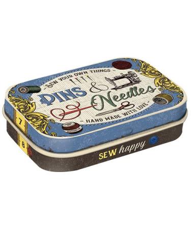 Nostalgic-Art Retro Pillendose 4 x 6 x 1.6 cm pins & needles-gift idea for your home with peppermint drages vintage design - Buy Online on GoSupps.com