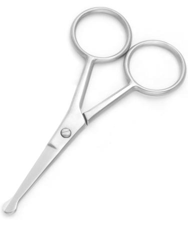 Facial Hair Grooming Scissors - Precision Eyebrow Nose Mustache & Beard Trimming Kit for Men & Women - Rounded Safety Tip Clippers (3.9 Inch Silver - Buy Online on GoSupps.com