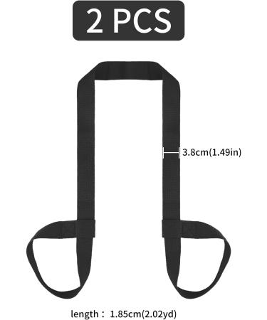 Durable Adjustable Yoga Mat Sling - 2 Piece Carrying Strap for Easy Transport - Black Yoga Mat Carrier Belt - Buy Online on GoSupps.com