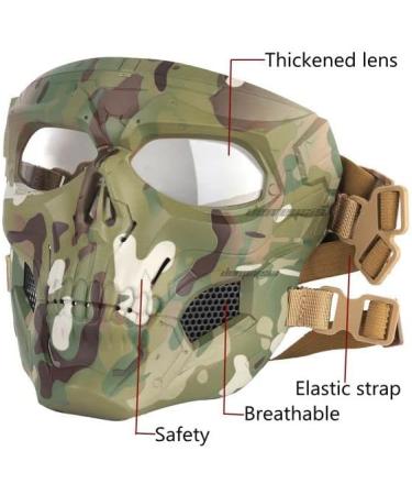 Skull Horror Helmet Mask - Full Face Airsoft Mask with Goggles for Halloween & Paintball Games - Buy Online on GoSupps.com