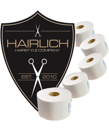 Hairlich Barbershop Hairdressing Collars for Protection Against Hair Hygienic Neck Protection Disposable Crepe Paper for Neck Hairdressing Supplies Neck Paper 1 Rod - 5 Rolls 500 Sheets - Buy Online on GoSupps.com