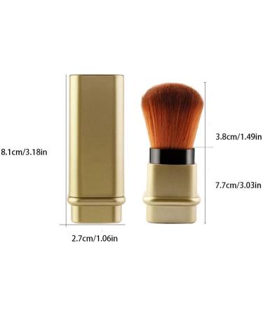 BEALIFE Face Retractable Makeup Brush Portable Reusable Facial Foundation Powder Brushes Female Brushing Tool Makeup Tools Gold - Buy Online on GoSupps.com
