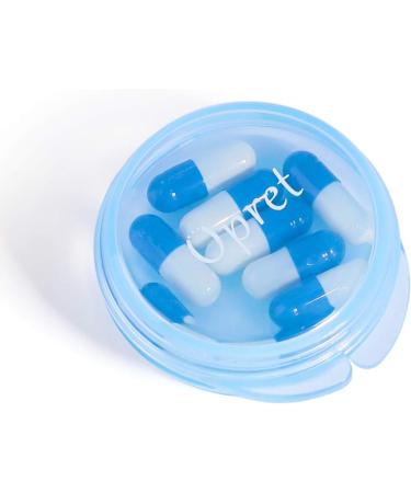 Portable Opret Tablet Box - Compact Pill Organizer for Vitamins & Fish Oil (3 Compartment Blue/Purple/Pink) - Buy Online on GoSupps.com