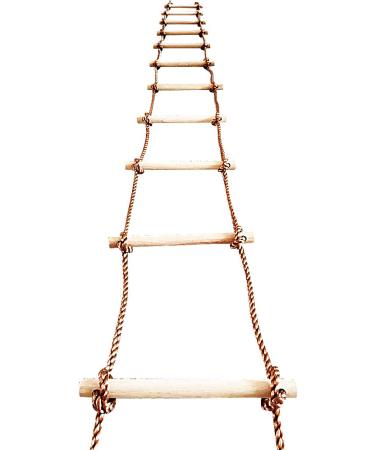 ISOP Tree Climbing Rope Ladder for Kids 16ft (5m) or Adults - Outdoor/Indoor Swing Set Accessories - Playground Equipment - Suitable for Attic Garden or Wall Painting 5 M