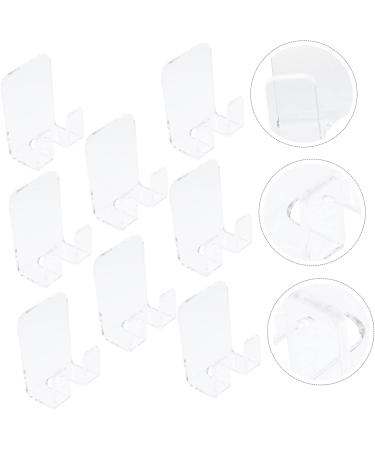 Generic 8pcs Bathroom Hook Towel Hooks Organizer Hangers for Kitchen Acrylic Door Shower Wall-Mounted Towel Hanger 6X4.5X2.8CM Transparent - Buy Online on GoSupps.com