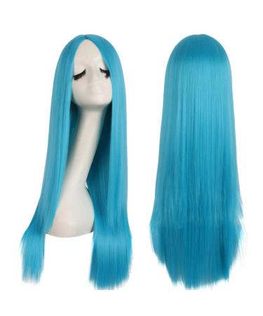 SHIYID Long Straight Synthetic Wig for Women - Heat Resistant Brown Gold Middle Part Hair Wig | International Shipping Available - Buy Online on GoSupps.com