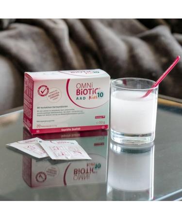 Omni Biotic 10 Kids - 20 Portions of Vegan Gluten-Free Probiotic Powder with 10 Bacterial Strains & Inulin | 10 Billion CFU Daily Dose - Buy Online on GoSupps.com