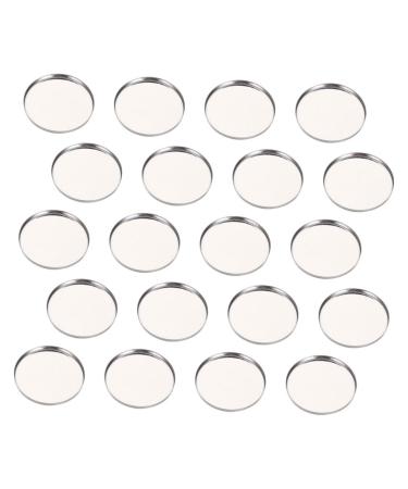 Angoily 50pcs Empty Diy Holder Eyeshadow Metal Makeup Shadow Serving Paint Plates Palettes Plate Steel for