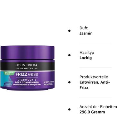 Kao Germany Guhl Frizz Ease dream curls treatment contents 250 ml Dream Curls Deep Conditioner intensively nourishes detangles and smoothes natural curls - Buy Online on GoSupps.com