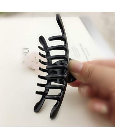 Lurrose 4-Piece Professional Salon Hair Clips - Large Plastic Jaw Gripper for Women & Girls with Long Hair (Black) - Buy Online Internationally - Buy Online on GoSupps.com