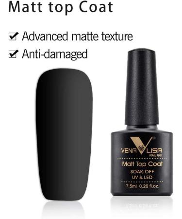 VENALISA 3PCS Matte Gel Nail Polish Set - Base & Top Coat Soak Off for Salon & DIY at Home - Buy Online on GoSupps.com