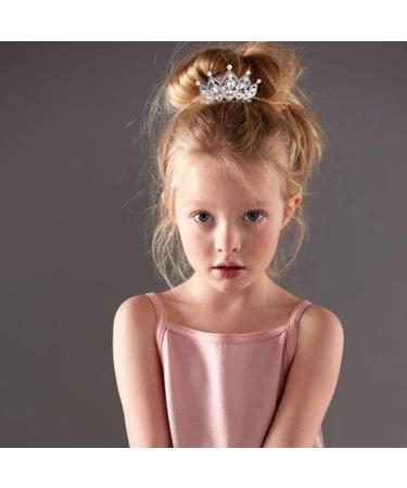 Kilshye Princess Tiara Comb | Small Crystal Girls Crown Hair Comb | Rhinestone Birthday Prom Tiaras Headband for Kids - A-silver - Buy Online on GoSupps.com