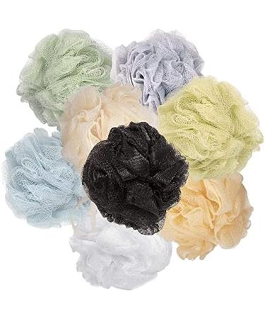 Loofah Mesh Bath Shower Sponges 8-Pack | Multi-Color Scrubber for Body | Exfoliating Bath Sponges for Men & Women | Shower Accessories - Buy Online on GoSupps.com