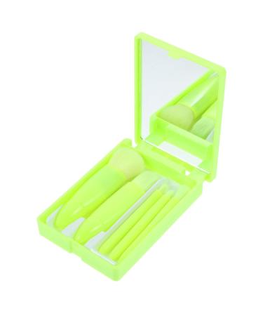 FRCOLOR Makeup Brush Set - 2 Sets Foundation Brushes & Makeup Mirror - Travel-Friendly Vanity Brushes - Ideal for Women - Artificial Fiber - Boxed Green 9.50x3.00x2.00CM - Buy Online on GoSupps.com