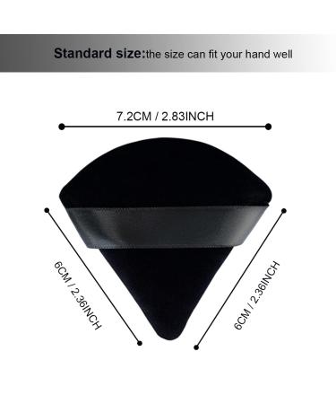 12 Pure Cotton Face Powder Puffs | Soft Triangle Makeup Tools for Loose Powder Foundation & Blush | Black & White - Buy Online on GoSupps.com