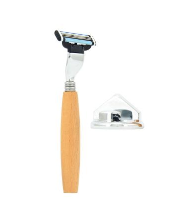 Oshhni Traditional Shaving Reusable Shaving Classic Shave with Base for Barbershop Salon Gifts for Dads