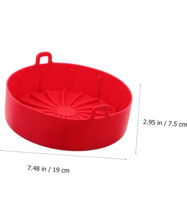 OUNONA 1pc Bakeware Silicone Airfryer Liner Air Fryer Baking Bbq Plate Food Silicone Baking Tool Air Fryer Oven Pan Silicone Cooking Utensils Air Fryer Pot Non Stick Silica Gel Container Red 19x19cm - Buy Online on GoSupps.com