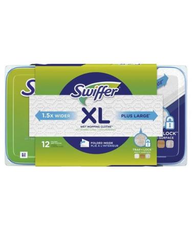 Swiffer Sweeper XL Wet Pad Refills, Open Window Fresh, 12 Ct (Pack of 2)