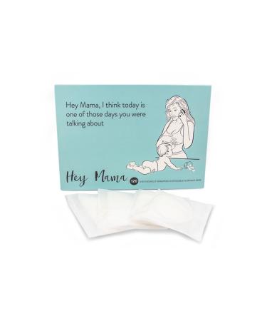 Hey Mama Disposable Nursing Pads - 120 Super Absorbent & Comfortable, Individually Wrapped - Pack of 1 - Buy Online on GoSupps.com