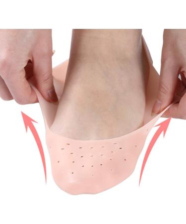 COOL & FRESH Silicone Socks Full Length for Foot and Heel 2 Pairs (Large - 9cm (3.54 inches)*21.9cm (8.62 inches)) Pink Brown Shade - Buy Online on GoSupps.com