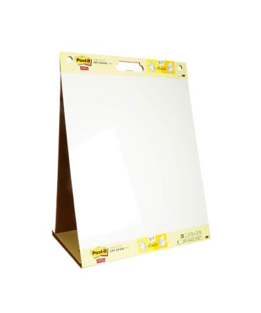 Post-it Super Sticky Portable Tabletop Easel Pad w/ Dry Erase Panel, Great for Virtual Teachers and Students, 20x23 Inches, 20 Sheets/Pad, 1 Pad, Built-in Stand (563DE)