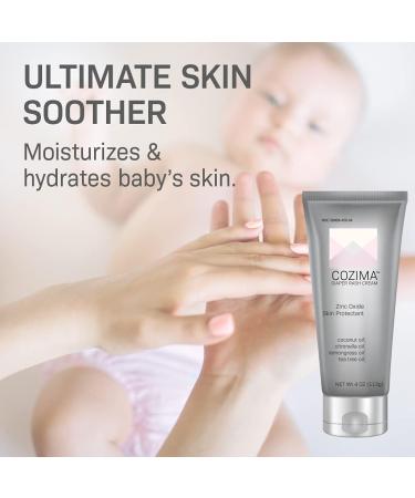 COZIMA Baby Diaper Rash Cream 4oz - Zinc Oxide 24% & Coconut Oil Formula for Healing, Protecting & Preventing Diaper Rash - Buy Online on GoSupps.com