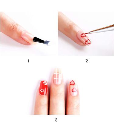 Tinsow 3pcs Nail Art Brush Set - Professional Liner Striping Brushes for Short Strokes & Blending - Ideal for Elongated Lines - High-Quality Tools - Buy Online on GoSupps.com