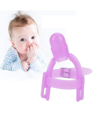 Thumb Sucking Stop Children Finger Protector Teether Thumb Sucking Protection Newborn Finger Pacifier for Baby 1 5 Years Old(Purple)