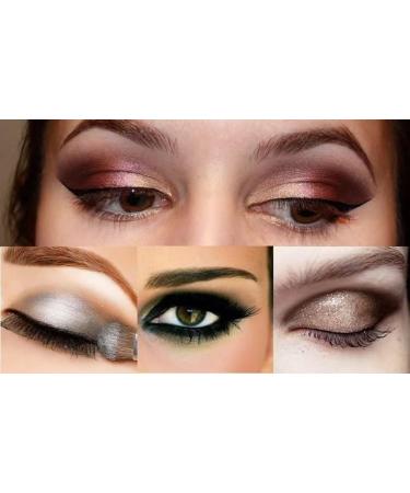 Glitter Eyeshadow Palette Makeup Set 4 Colors Shimmer Eyeshadow Palette Gold Eyeshadow Highly Pigmented Long Lasting Waterproof Sweatproof Professional Nude Eyeshadow Palette Make Up Palettes for Women Warm Natural Neutral Smokey Eye Eyeshadow Palette (7# - Buy Online on GoSupps.com