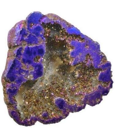 Blue electroplated Crystal druzy Gemstone geode Reiki crystal-1pc Natural Luster - Buy Online on GoSupps.com