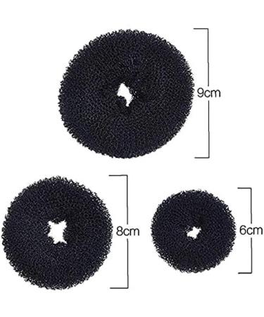 3 Pieces Donut Bun Maker Hair Bun Maker Hairstyle DIY Tool Ring Shaped Bun Maker Set for Chignon Hair Including Large Medium and Small (Black) Useful and Nice - Buy Online on GoSupps.com