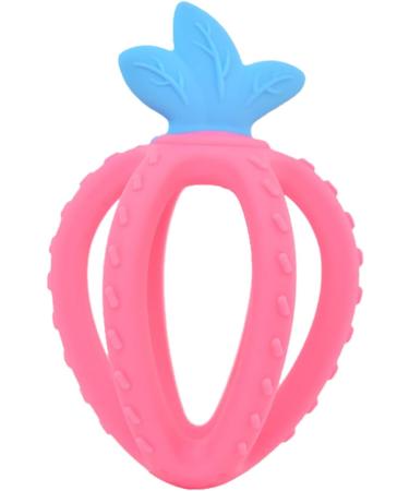 IHEHUA Silicone Strawberry Teether & Baby Wings | Soothe Gums Easy to Clean Toddler Toy Pink International Shipping - Buy Online on GoSupps.com
