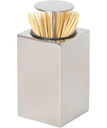 Rurunklee Automatic Stainless Steel Toothpick Box | Portable Pressing Holder for Caf s Hotels & KTV - Buy Online on GoSupps.com
