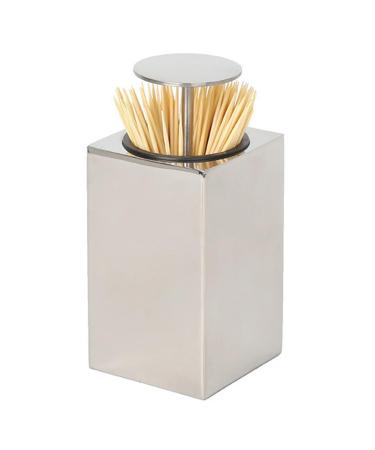 Poupangke toothpick holder dispenser |Automatic stainless steel container for storing toothpicks - portable toothpick storage box for KTV caf s at home restaurants bars