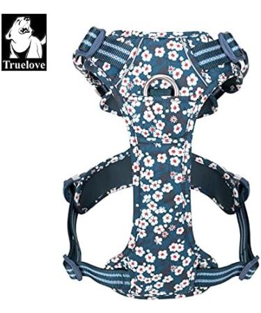 Winhyepet Truelove No-Pull Dog Harness - Breathable Cotton Reflective Adjustable for Small & Medium Dogs & Cats - Tlh5655 M Saxony Blue - Buy Online on GoSupps.com