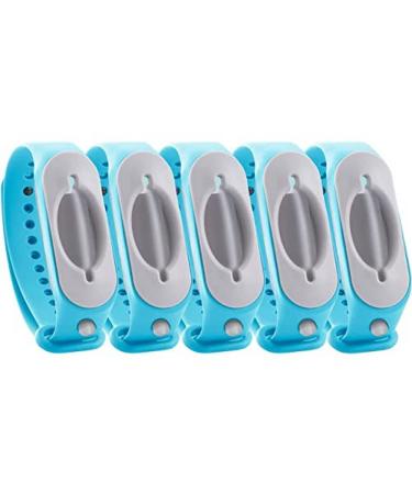 Cleanbrace disinfection bracelet (blue) hand disinfection for on the go including refill 5 pieces