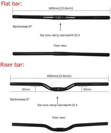 UPANBIKE Aluminum Alloy Flat Bar Riser Bar for Mountain and Road Bikes - 25.4mm*600mm/31.8mm*620mm - Buy Online on GoSupps.com