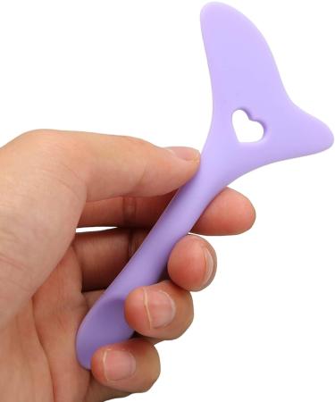 Eyeliner Aid Comfortable Handle Easy Cleaning Reusable Mascara Aid Tool with Cream Applicator for Lipstick Positioning (Purple) - Buy Online on GoSupps.com