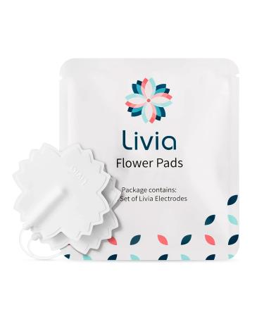 Livia Flower Pads | Electrodes Menstrual Pain Relief Device | Compact Lightweight Discreet | Skin-Friendly & Easy to Apply | 1 Set of Electrodes