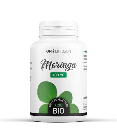 Moringa oleifera organic - 400mg - 200 vegetable capsules