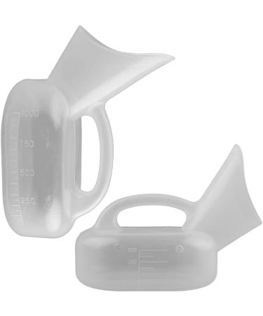 Milisten 2pcs Female Urinal 1000ml - Portable Urine Bottle for Hospital, Home, Camping, Travel - Buy Online on GoSupps.com